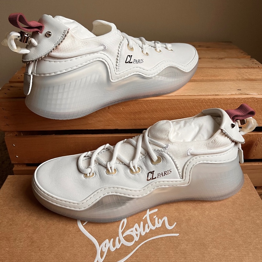 Christian Louboutin White Sneaker shoes size 41.5 10/10.5 read description